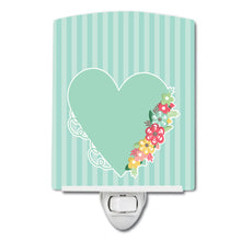 Load image into Gallery viewer, Heart and Flowers #2 Ceramic Night Light BB8773CNL