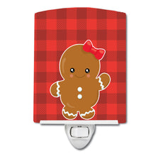 Load image into Gallery viewer, Christmas Gingerbread Girl Ceramic Night Light BB8774CNL