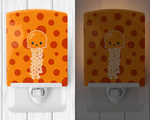 Load image into Gallery viewer, Ocean Jellyfish Orange Ceramic Night Light BB8797CNL