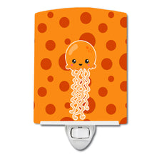 Load image into Gallery viewer, Ocean Jellyfish Orange Ceramic Night Light BB8797CNL