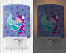 Load image into Gallery viewer, Beach Mermaid Purple Ceramic Night Light BB8821CNL