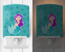 Load image into Gallery viewer, Beach Mermaid Purple Hair Ceramic Night Light BB8826CNL