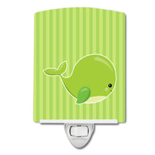 Load image into Gallery viewer, Nautical Whale Green Charlie Ceramic Night Light BB8881CNL