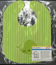 Load image into Gallery viewer, Nautical Whale Green Baby Bib BB8882BIB