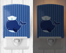 Load image into Gallery viewer, Nautical Whale Blue Ceramic Night Light BB8884CNL