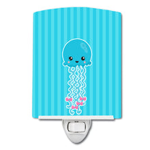 Load image into Gallery viewer, Nautical Blue Jellyfish Ceramic Night Light BB8908CNL