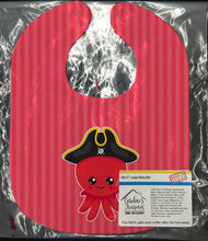 Load image into Gallery viewer, Nautical Pirate Octopus Baby Bib BB8912BIB