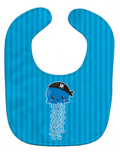 Load image into Gallery viewer, Nautical Pirate Jellyfish Blue Baby Bib BB8917BIB