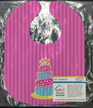 Load image into Gallery viewer, Dinosaur Pink Birthday Cake Baby Bib BB8922BIB