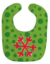 Load image into Gallery viewer, Christmas Snowflake Red Baby Bib BB8946BIB