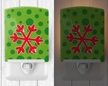 Load image into Gallery viewer, Christmas Snowflake Red Ceramic Night Light BB8946CNL