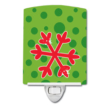 Load image into Gallery viewer, Christmas Snowflake Red Ceramic Night Light BB8946CNL