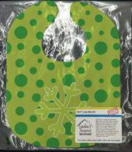 Load image into Gallery viewer, Christmas Snowflake Green Baby Bib BB8948BIB