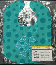 Load image into Gallery viewer, Christmas Snowflake Blue Baby Bib BB8949BIB