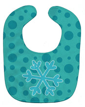 Load image into Gallery viewer, Christmas Snowflake Blue Baby Bib BB8949BIB