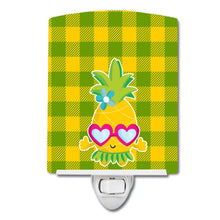 Load image into Gallery viewer, Pineapple Face with Heart Glasses Ceramic Night Light BB8965CNL
