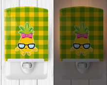 Load image into Gallery viewer, Pineapple Face Girl with Glasses Ceramic Night Light BB8966CNL