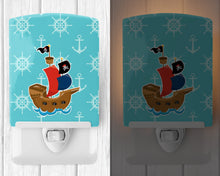 Load image into Gallery viewer, Pirate Ship Blue Ceramic Night Light BB8968CNL
