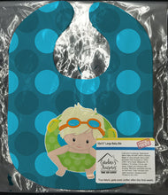 Load image into Gallery viewer, Summer Pool Boy in Tube Blonde Baby Bib BB8997BIB