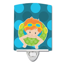 Load image into Gallery viewer, Summer Pool Boy in Tube Ginger Ceramic Night Light BB8998CNL
