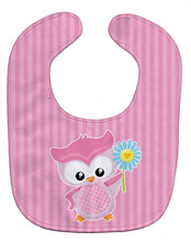 Load image into Gallery viewer, Girl Bird with Flower Pink Baby Bib BB9049BIB