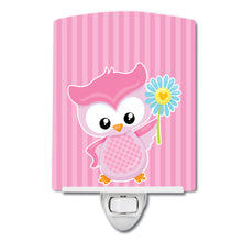 Load image into Gallery viewer, Girl Bird with Flower Pink Ceramic Night Light BB9049CNL