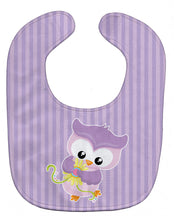 Load image into Gallery viewer, Girl Bird with Flowers Purple Baby Bib BB9050BIB