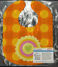 Load image into Gallery viewer, Heart Flower Orange Baby Bib BB9051BIB