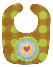 Load image into Gallery viewer, Heart Flower Green Baby Bib BB9052BIB