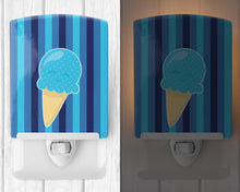 Load image into Gallery viewer, Ice Cream Cone Blue Ceramic Night Light BB9062CNL