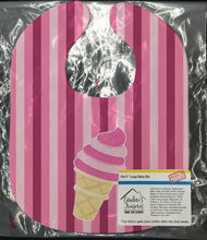 Load image into Gallery viewer, Ice Cream Cone Pink Swirl Baby Bib BB9065BIB