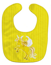 Load image into Gallery viewer, Unicorn Yellow Stripes Baby Bib BB9087BIB