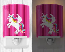 Load image into Gallery viewer, Unicorn Pink Stripes Ceramic Night Light BB9090CNL