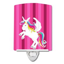 Load image into Gallery viewer, Unicorn Pink Stripes Ceramic Night Light BB9090CNL