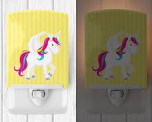 Load image into Gallery viewer, Unicorn Yellow Stripes #2 Ceramic Night Light BB9091CNL