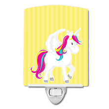 Load image into Gallery viewer, Unicorn Yellow Stripes #2 Ceramic Night Light BB9091CNL