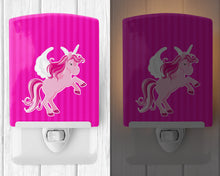 Load image into Gallery viewer, Unicorn Pink Stripes #2 Ceramic Night Light BB9093CNL