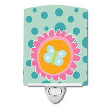 Load image into Gallery viewer, Butterfly in Polkadots Ceramic Night Light BB9113CNL
