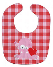 Load image into Gallery viewer, Cupid Monster Angel on Plaid Baby Bib BB9119BIB