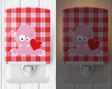Load image into Gallery viewer, Cupid Monster Angel on Plaid Ceramic Night Light BB9119CNL