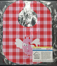Load image into Gallery viewer, Cupid Monster Angel on Plaid Baby Bib BB9121BIB