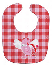 Load image into Gallery viewer, Cupid Monster Angel on Plaid Baby Bib BB9121BIB