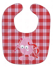 Load image into Gallery viewer, Cupid Monster Angel on Plaid Baby Bib BB9125BIB