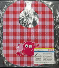 Load image into Gallery viewer, Cupid Monster Angel on Plaid Baby Bib BB9126BIB
