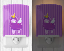 Load image into Gallery viewer, Sheep Unicorn on Stripes Ceramic Night Light BB9143CNL