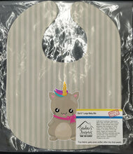 Load image into Gallery viewer, Mouse Unicorn on Stripes Baby Bib BB9144BIB