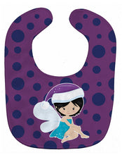 Load image into Gallery viewer, Black Haired Christmas Fairy Baby Bib BB9150BIB