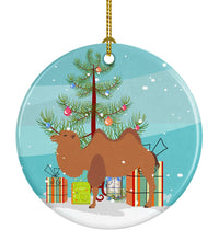 Load image into Gallery viewer, Bactrian Camel Christmas Ornament - Round Ceramic Ornament – Artist-Designed Keepsake Decoration BB9185CO1
