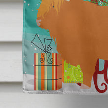 Load image into Gallery viewer, Highland Cow Christmas Flag Canvas House Size BB9187CHF