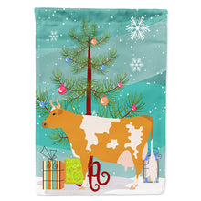 Load image into Gallery viewer, Guernsey Cow Christmas Flag Canvas House Size BB9188CHF